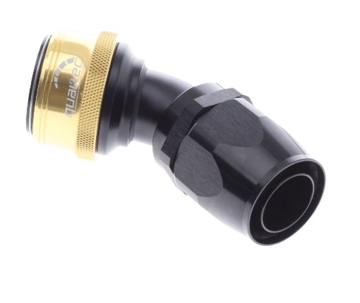 Bild på 45° Quick Connect Hose Ends -Black/Gold - AN20