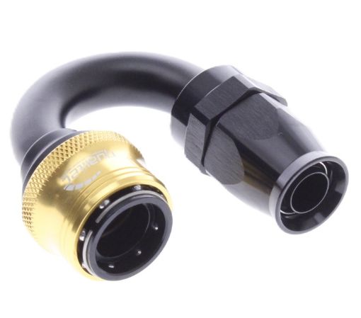 Bild på 180° PTFE Quick Connect Hose Ends -Black/Gold - AN10