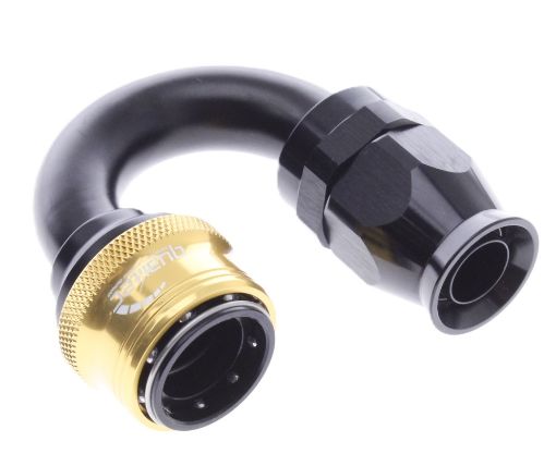Bild på 180° PTFE Quick Connect Hose Ends -Black/Gold - AN12