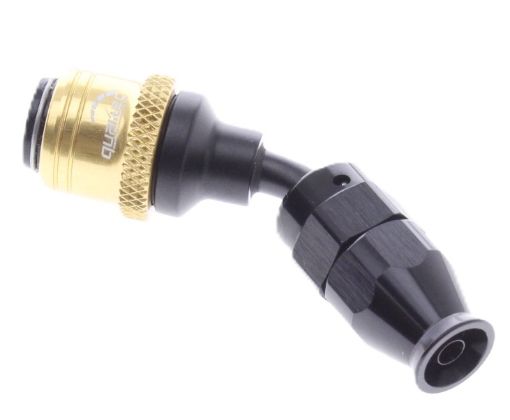 Bild på 45° PTFE Quick Connect Hose Ends -Black/Gold - AN4