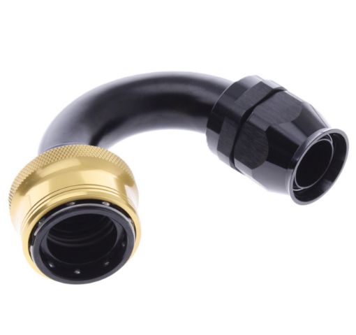 Bild på 150° PTFE Quick Connect Hose Ends -Black/Gold - AN16