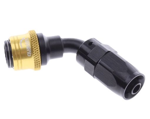 Bild på 60° Quick Connect Hose Ends -Black/Gold - AN6