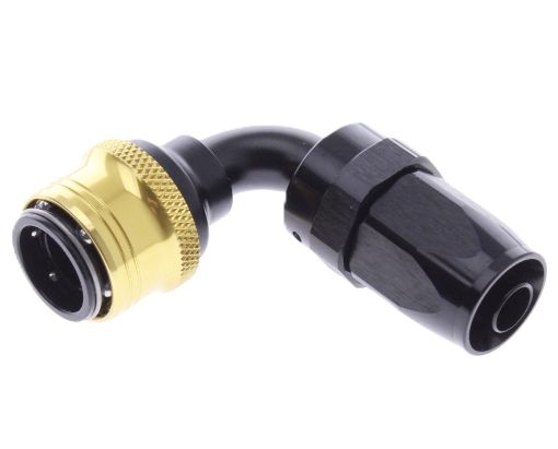 Bild på 90° Quick Connect Hose Ends -Black/Gold - AN8