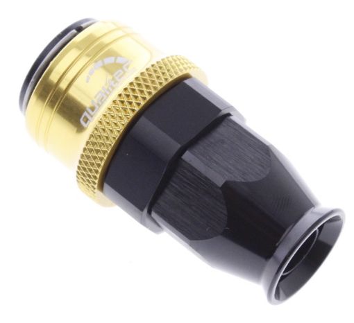 Bild på Straight PTFE Quick Connect Hose Ends -Black/Gold - AN8
