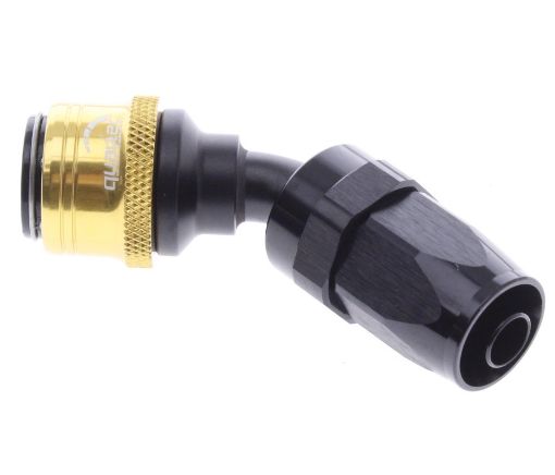 Bild på 45° Quick Connect Hose Ends -Black/Gold - AN8