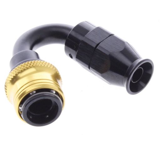 Bild på 150° PTFE Quick Connect Hose Ends -Black/Gold - AN6