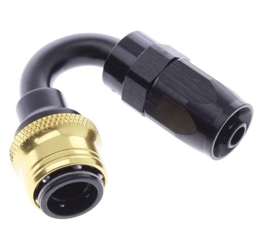 Bild på 150° Quick Connect Hose Ends -Black/Gold - AN6