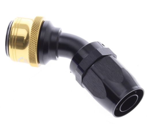 Bild på 45° Quick Connect Hose Ends -Black/Gold - AN12