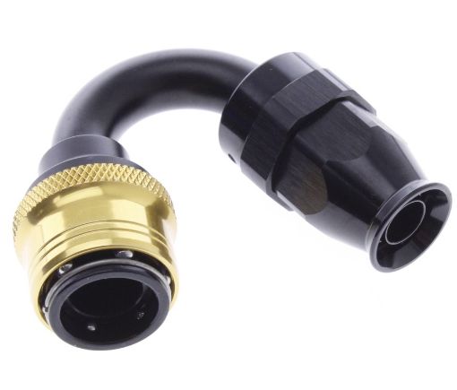 Bild på 150° PTFE Quick Connect Hose Ends -Black/Gold - AN8
