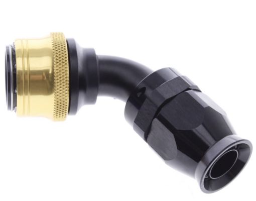 Bild på 60° PTFE Quick Connect Hose Ends -Black/Gold - AN12