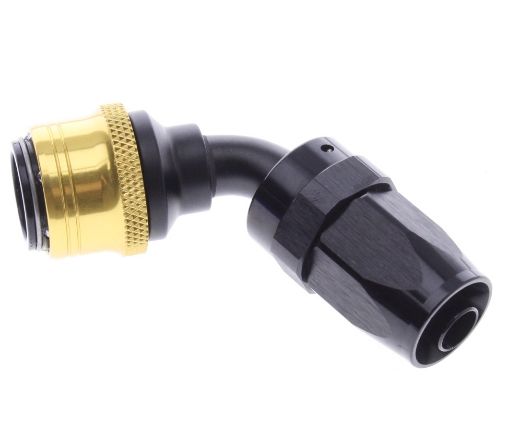 Bild på 60° Quick Connect Hose Ends -Black/Gold - AN8