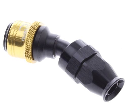 Bild på 30° PTFE Quick Connect Hose Ends -Black/Gold - AN8