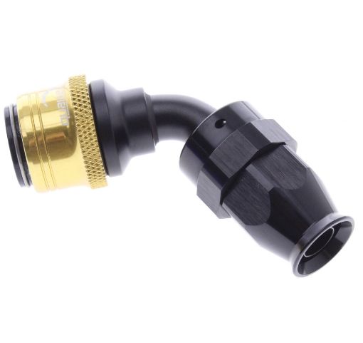 Bild på 60° PTFE Quick Connect Hose Ends -Black/Gold - AN8