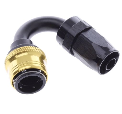 Bild på 150° Quick Connect Hose Ends -Black/Gold - AN8