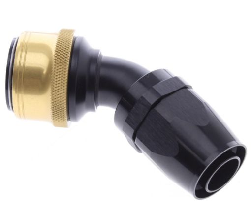 Bild på 45° Quick Connect Hose Ends -Black/Gold - AN16