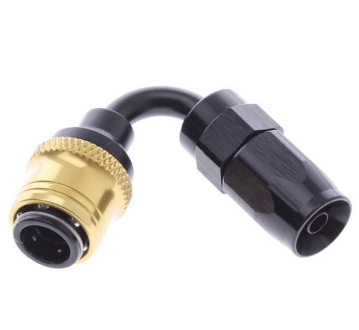 Bild på 120° Quick Connect Hose Ends -Black/Gold - AN4