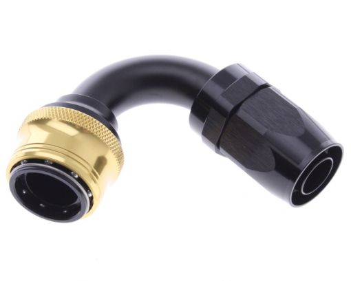 Bild på 120° Quick Connect Hose Ends -Black/Gold - AN12