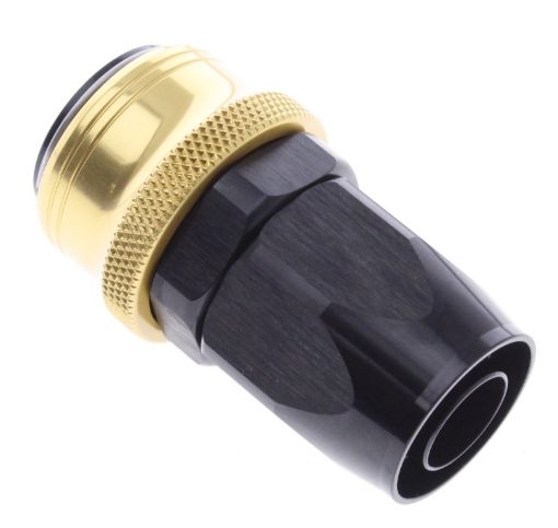 Bild på Straight Quick Connect Hose Ends -Black/Gold - AN12