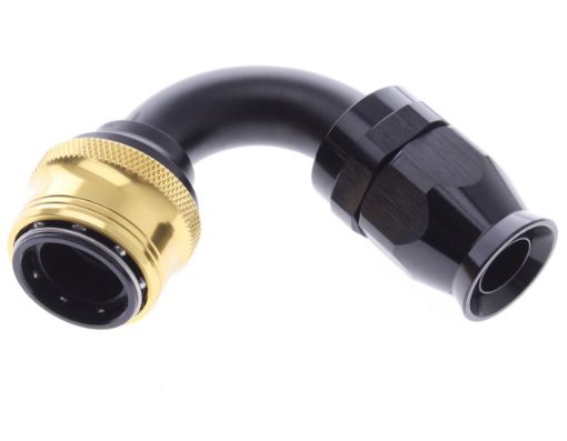Bild på 120° PTFE Quick Connect Hose Ends -Black/Gold - AN12