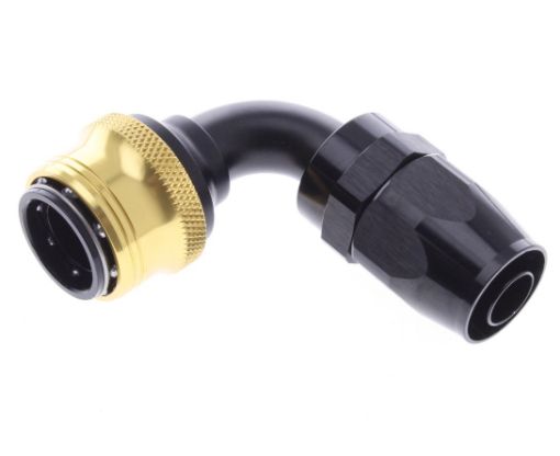 Bild på 90° Quick Connect Hose Ends -Black/Gold - AN10