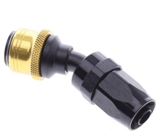 Bild på 30° Quick Connect Hose Ends -Black/Gold - AN8