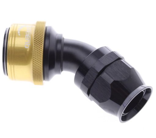 Bild på 45° PTFE Quick Connect Hose Ends -Black/Gold - AN16