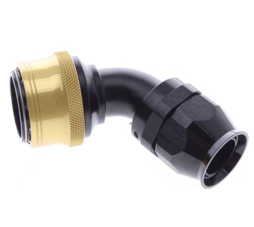 Bild på 60° PTFE Quick Connect Hose Ends -Black/Gold - AN16
