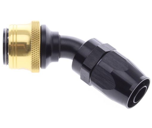 Bild på 45° Quick Connect Hose Ends -Black/Gold - AN10