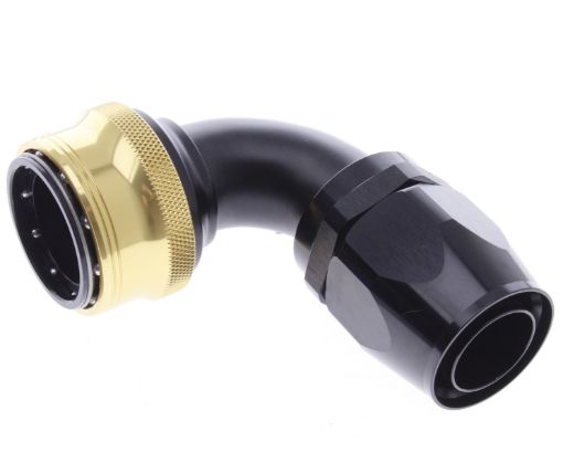 Bild på 90° Quick Connect Hose Ends -Black/Gold - AN20