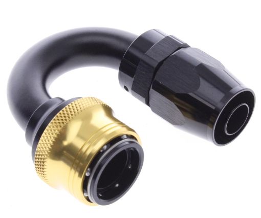 Bild på 180° Quick Connect Hose Ends -Black/Gold - AN10