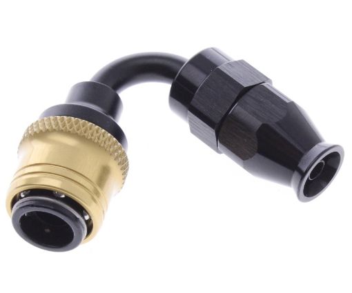 Bild på 120° PTFE Quick Connect Hose Ends -Black/Gold - AN4