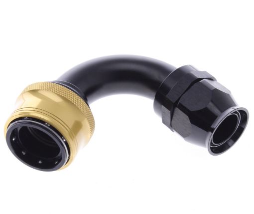 Bild på 120° PTFE Quick Connect Hose Ends -Black/Gold - AN16