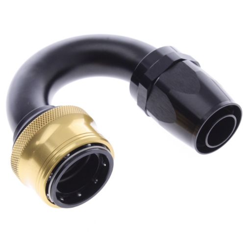 Bild på 180° Quick Connect Hose Ends -Black/Gold - AN16
