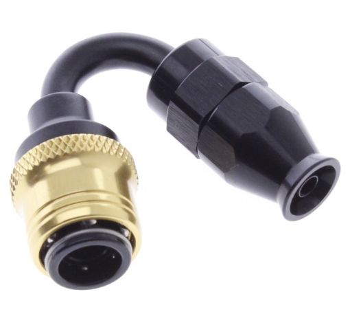 Bild på 150° PTFE Quick Connect Hose Ends -Black/Gold - AN4