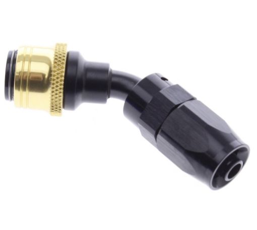 Bild på 45° Quick Connect Hose Ends -Black/Gold - AN6