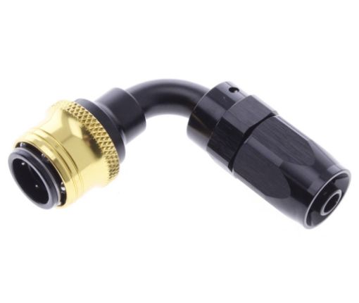 Bild på 90° Quick Connect Hose Ends -Black/Gold - AN6