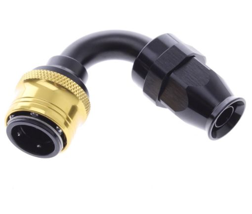 Bild på 120° PTFE Quick Connect Hose Ends -Black/Gold - AN8