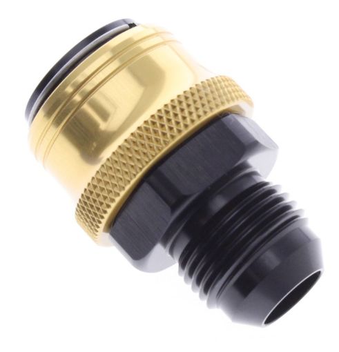 Bild på AN male quick connect adapter -Black/Gold - AN10