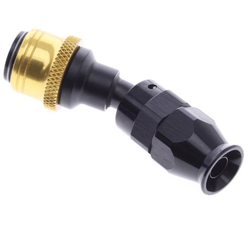 Bild på 30° PTFE Quick Connect Hose Ends -Black/Gold - AN6