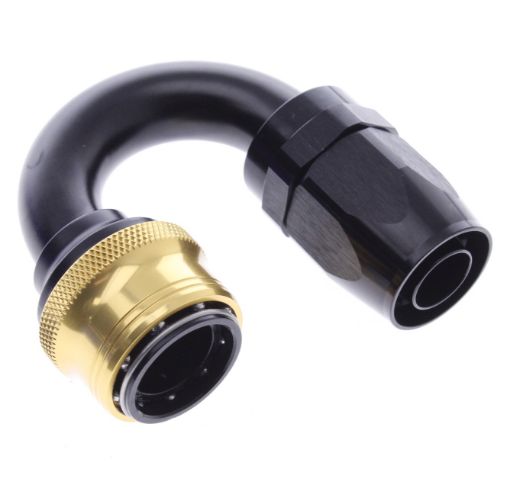 Bild på 180° Quick Connect Hose Ends -Black/Gold - AN12