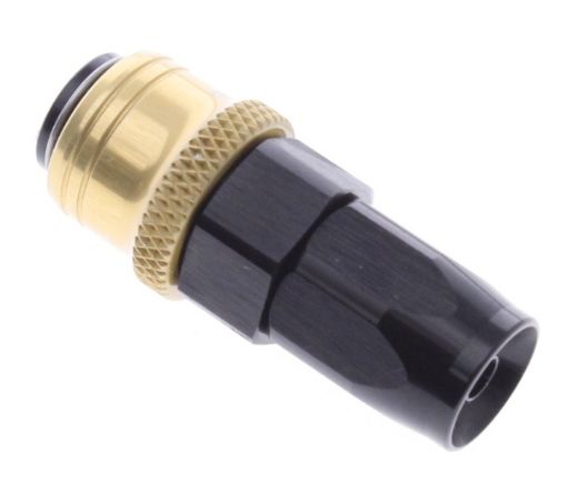 Bild på Straight Quick Connect Hose Ends -Black/Gold - AN4