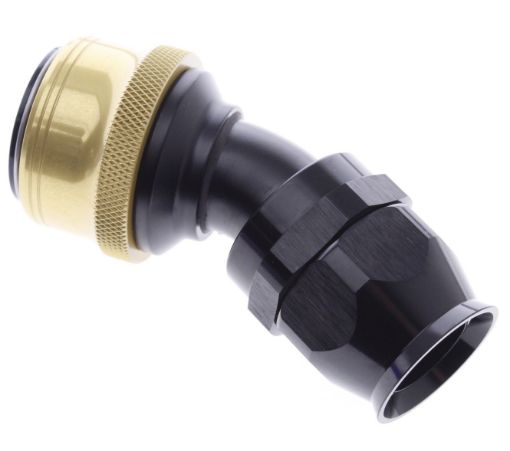 Bild på 30° PTFE Quick Connect Hose Ends -Black/Gold - AN16