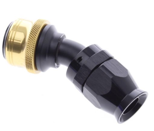 Bild på 30° PTFE Quick Connect Hose Ends -Black/Gold - AN12