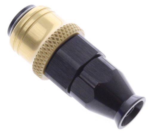 Bild på Straight PTFE Quick Connect Hose Ends -Black/Gold - AN4