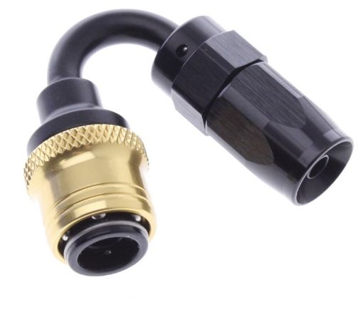 Bild på 150° Quick Connect Hose Ends -Black/Gold - AN4