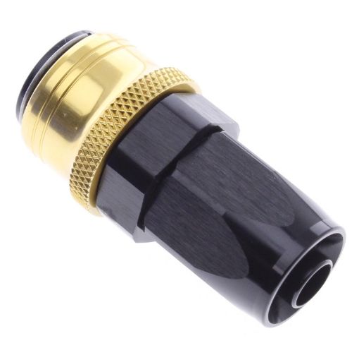 Bild på Straight Quick Connect Hose Ends -Black/Gold - AN8