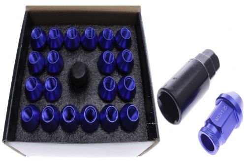 Bild på Aluminium Wheel nuts - M12*1.25 - Blue (Set of 20pc)