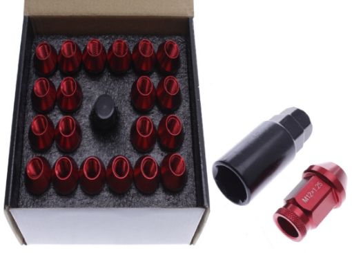 Bild på Aluminium Wheel nuts - M12*1.25 - Red (SET of 20pc)